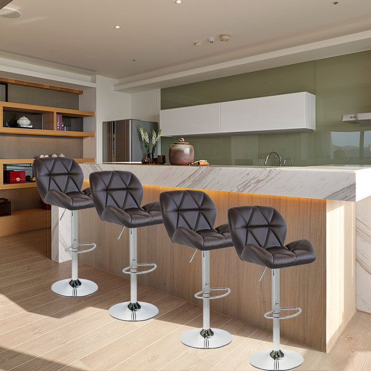 Orren Ellis Eberlein Swivel Adjustable Height Bar Stool & Reviews